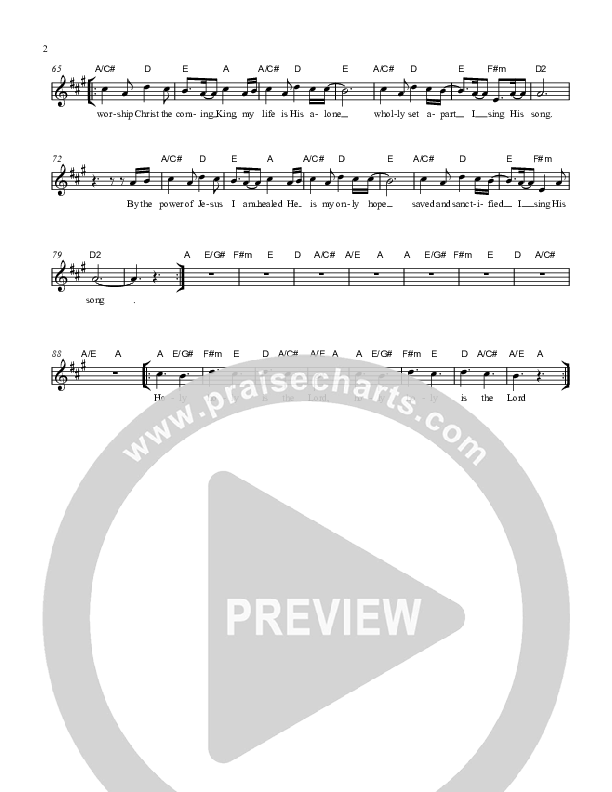 Sing His Song Lead Sheet (Jon Buller)