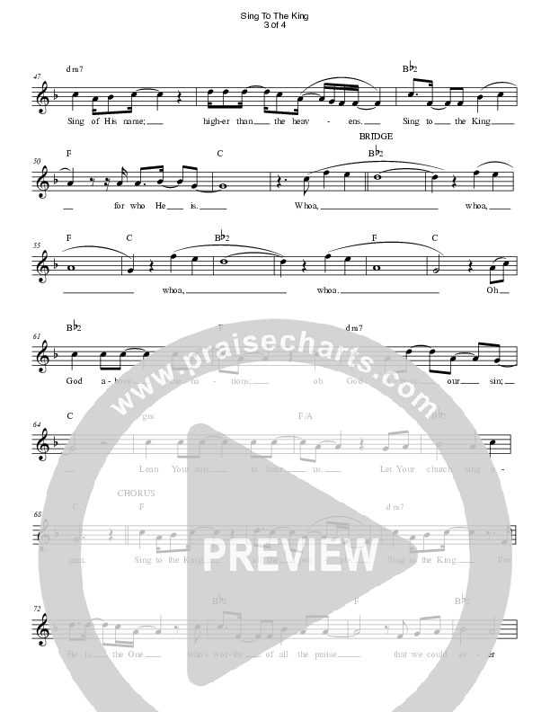 Sing To The King Lead Sheet (Jordy Searcy)