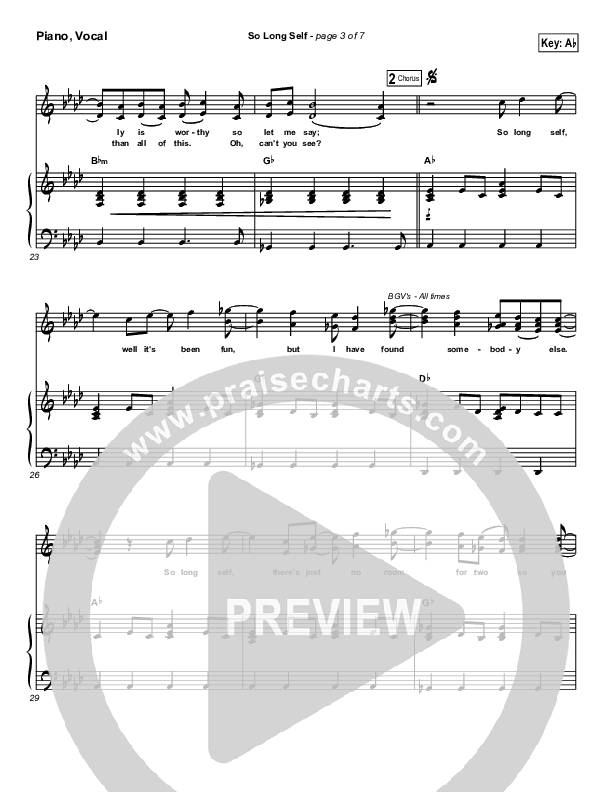 So Long Self Lead & Piano (MercyMe)