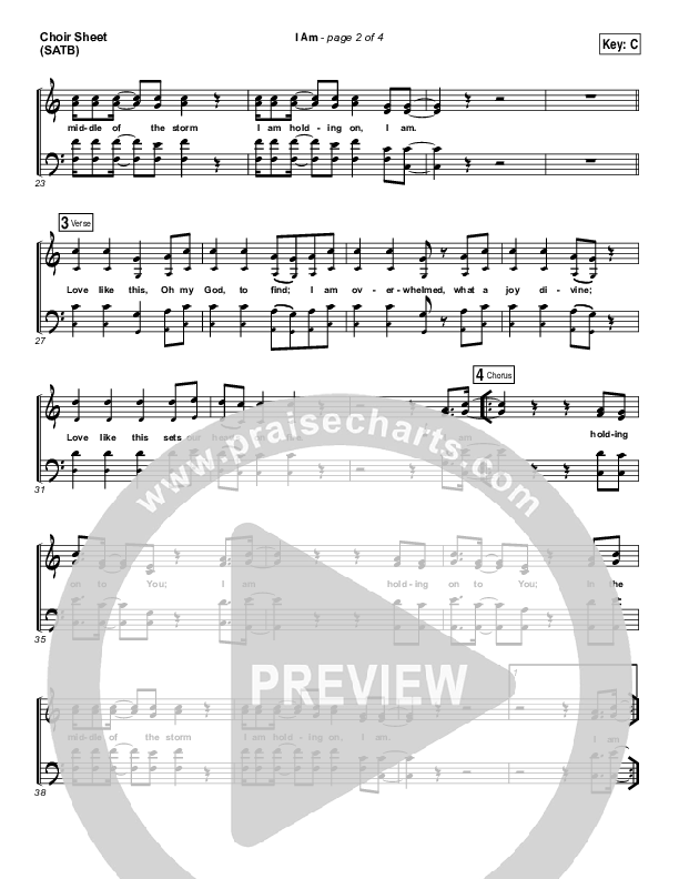 I Am Choir Vocals (SATB) (David Crowder)