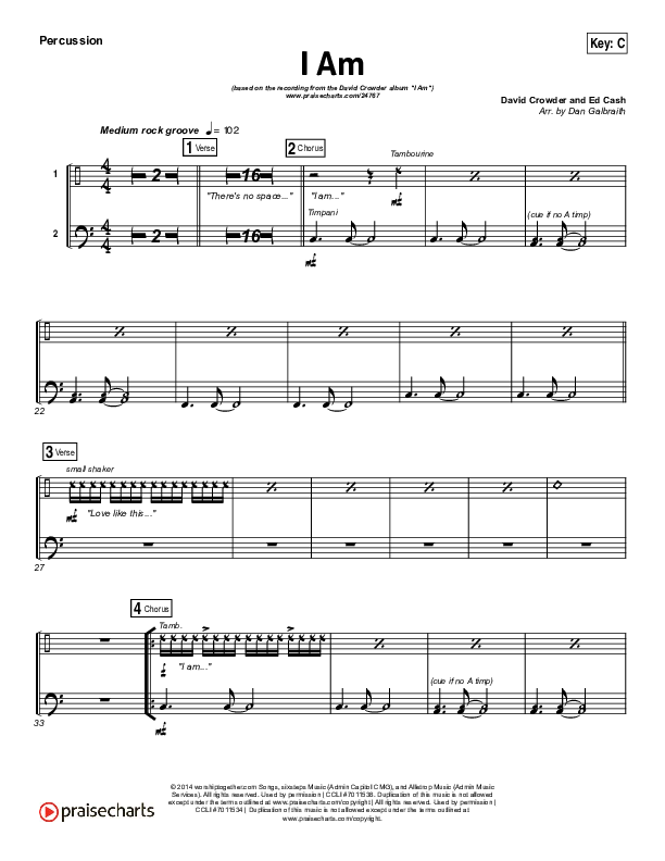 I Am Percussion (David Crowder)