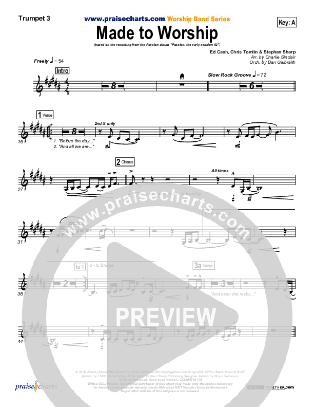 Made To Worship Trumpet 3 (Chris Tomlin / Passion)