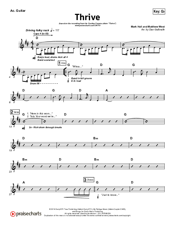 Thrive Acoustic Guitar (Casting Crowns)