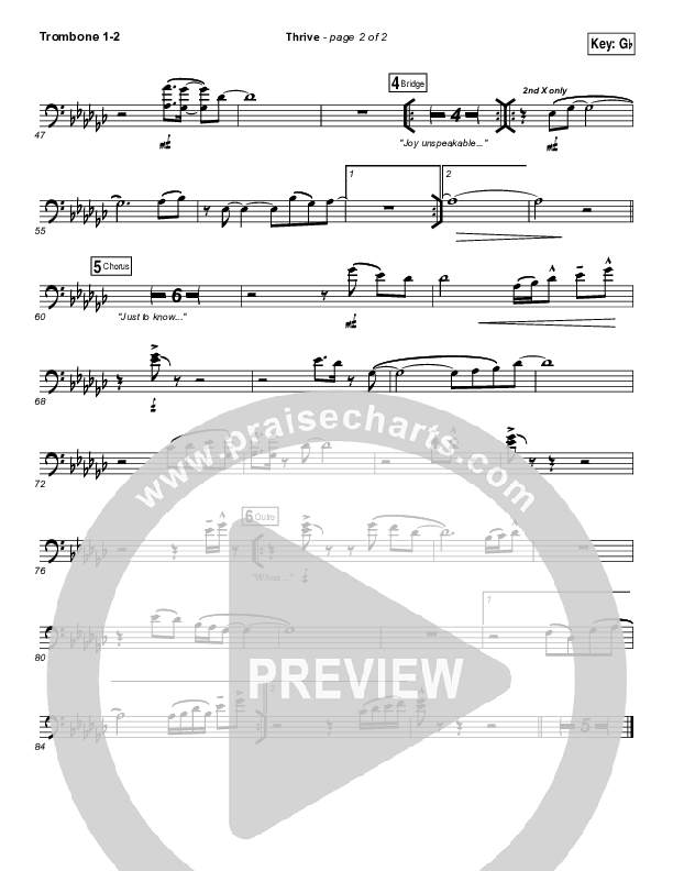 Thrive Trombone 1/2 (Casting Crowns)