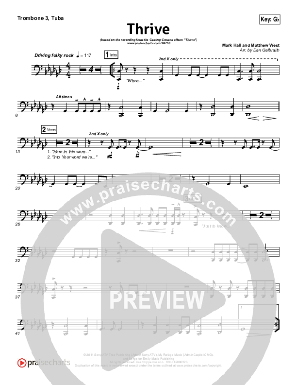 Thrive Trombone 3/Tuba (Casting Crowns)