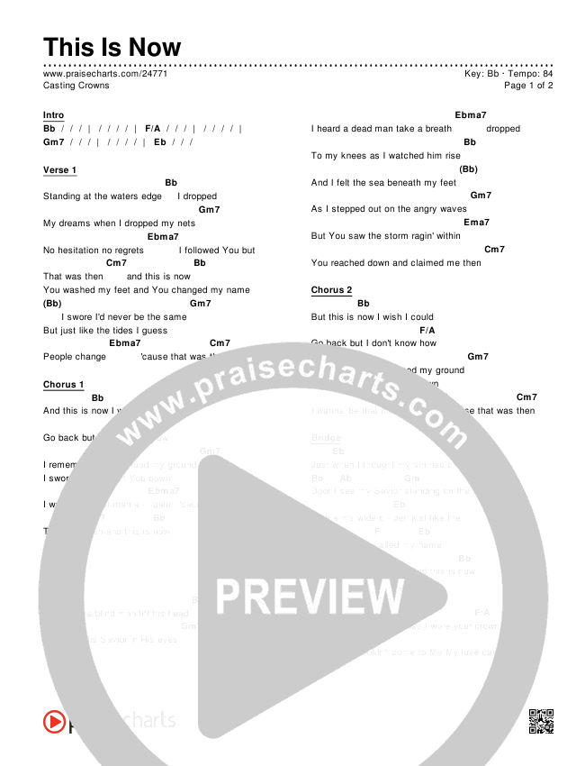 This Is Now Chords & Lyrics (Casting Crowns)