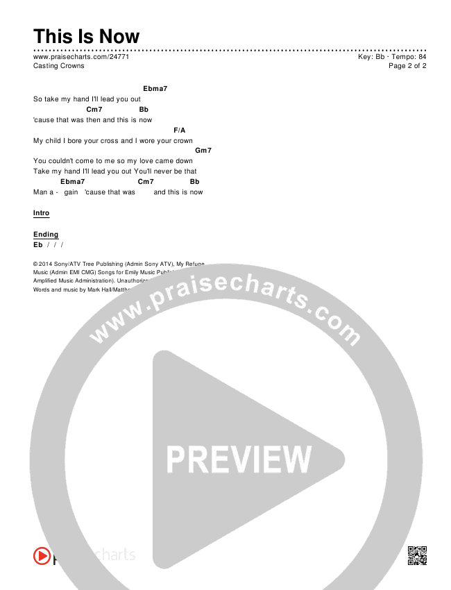 This Is Now Chords & Lyrics (Casting Crowns)