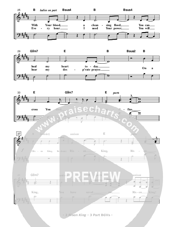 Risen King Lead Sheet (SAT) (Don Chapman)