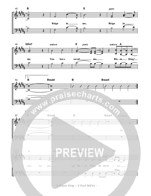 Risen King Lead Sheet (SAT) (Don Chapman)
