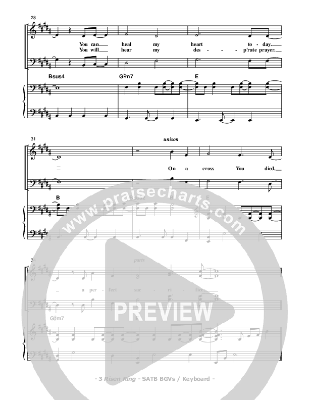Risen King Piano/Vocal (SATB) (Don Chapman)