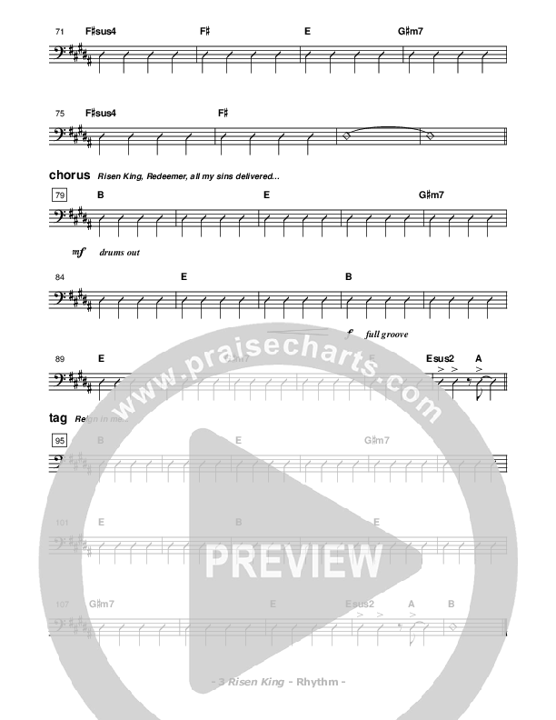 Risen King Rhythm Chart (Don Chapman)