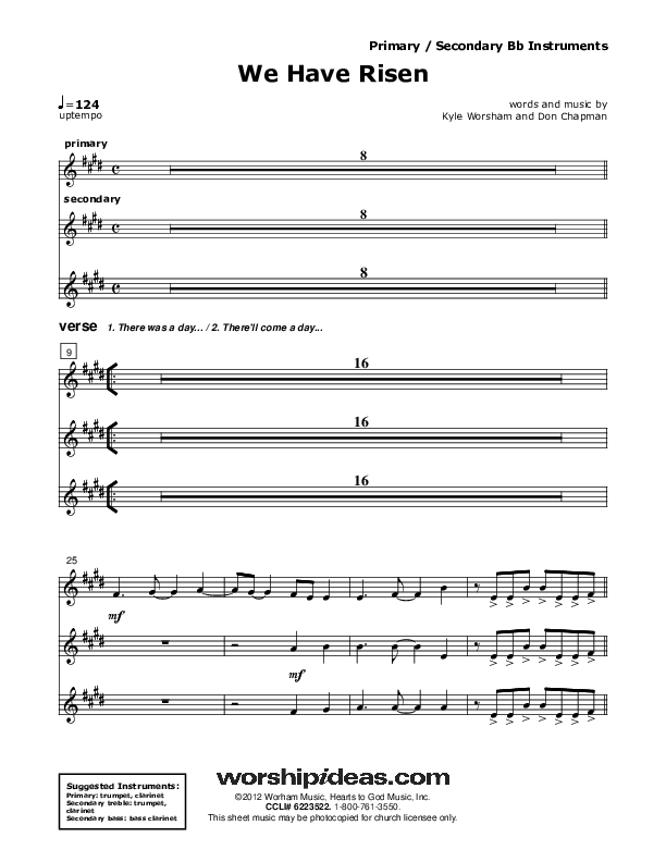 We Have Risen Bb Instruments (Don Chapman)