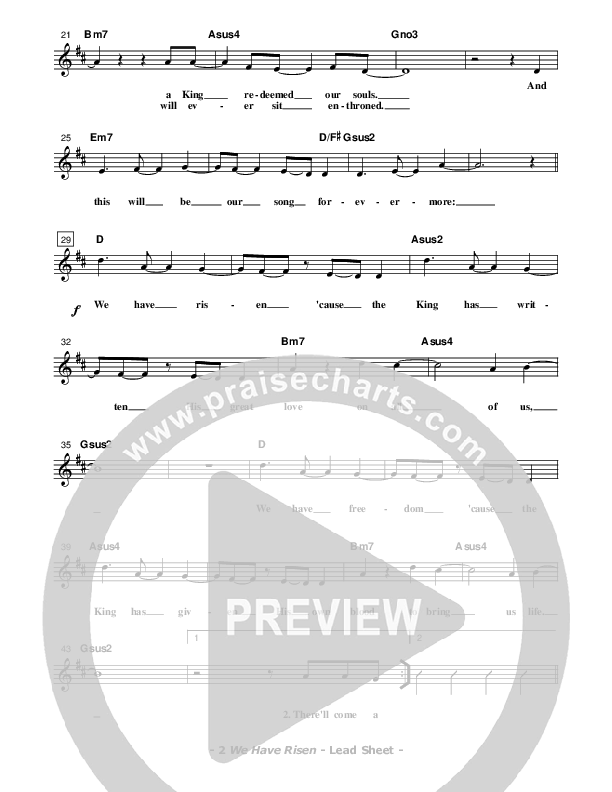 We Have Risen Lead Sheet (Don Chapman)