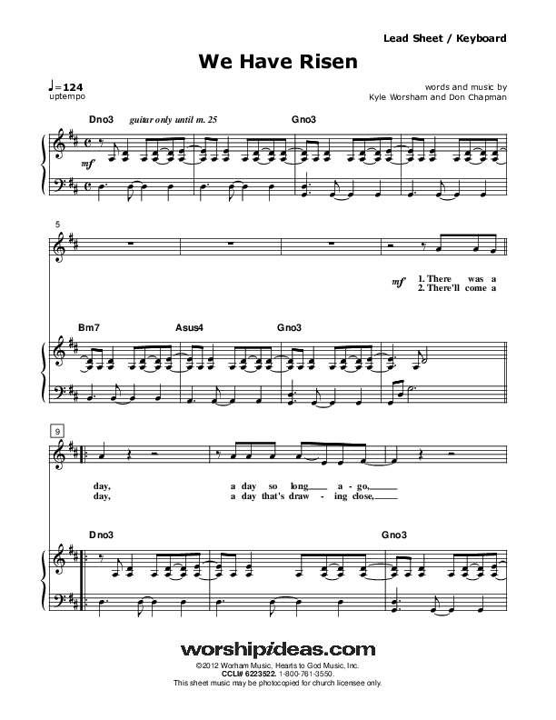 We Have Risen Piano/Vocal (Don Chapman)