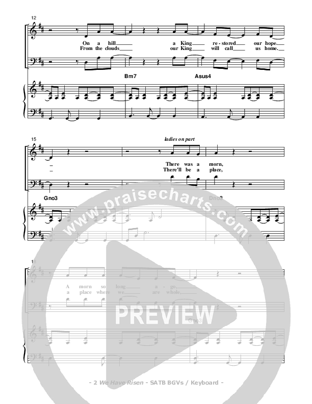 We Have Risen Piano/Vocal (SATB) (Don Chapman)