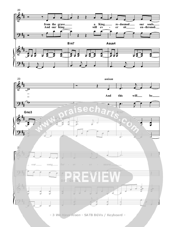 We Have Risen Piano/Vocal (SATB) (Don Chapman)