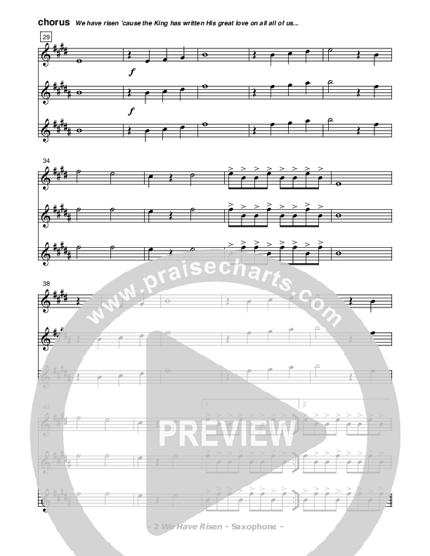 We Have Risen Saxophone (Don Chapman)