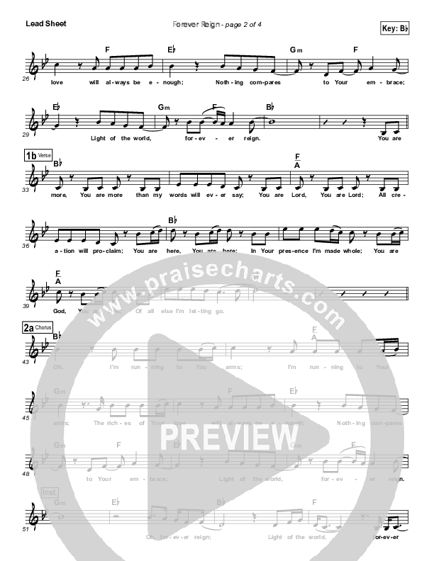 Forever Reign Lead Sheet (Chris August)