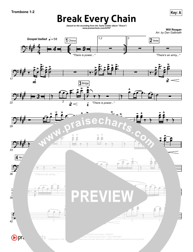 Break Every Chain Sheet Music PDF (Tasha Cobbs) PraiseCharts