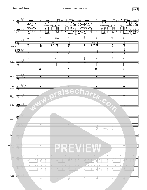 Break Every Chain Conductor's Score (Tasha Cobbs Leonard)