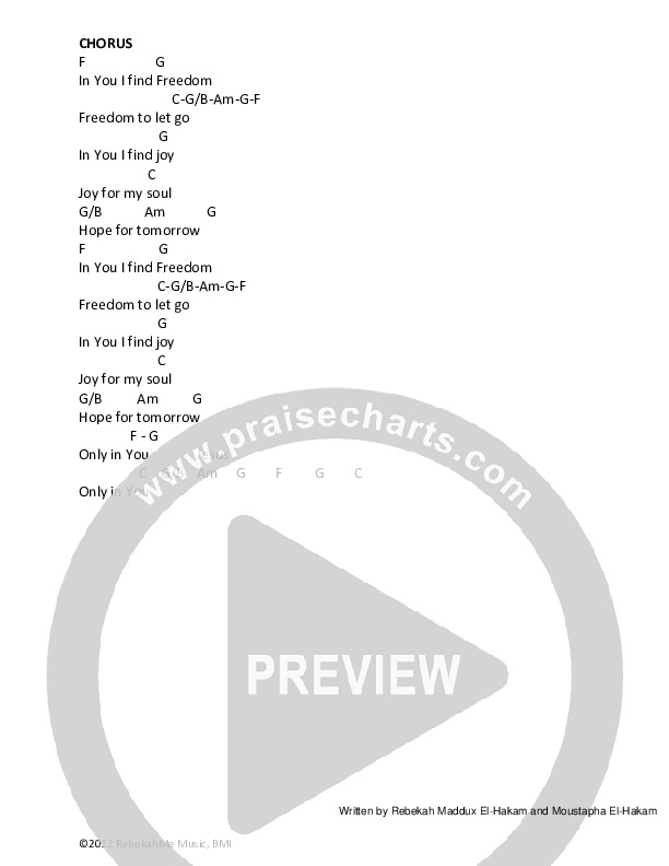 Only In You Chords & Lyrics (Rebekah Maddux El-Hakam)