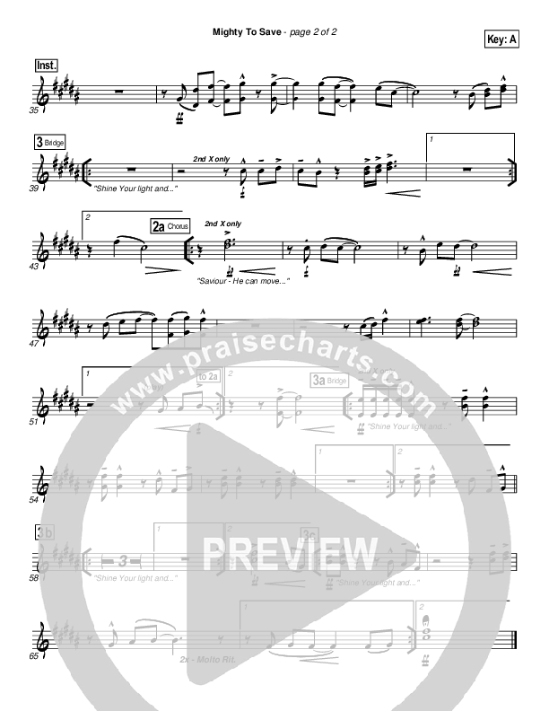 Mighty To Save Tenor Sax 1/2 (Hillsong Worship)