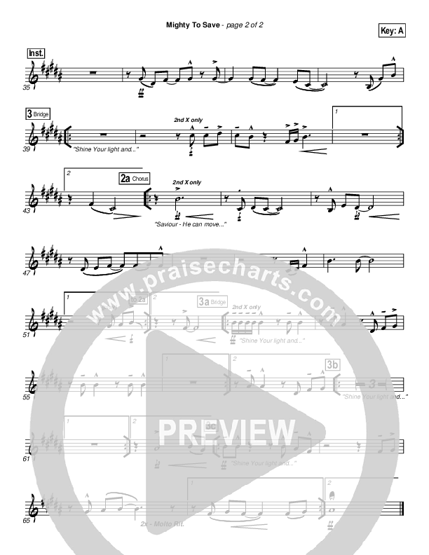 Mighty To Save Trumpet 3 (Hillsong Worship)