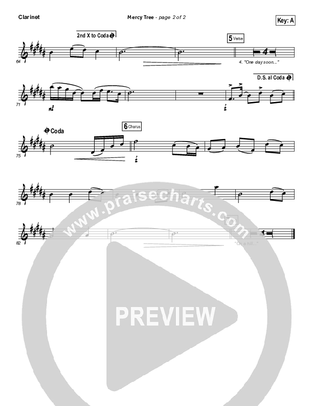 Mercy Tree Clarinet (Lacey Sturm)