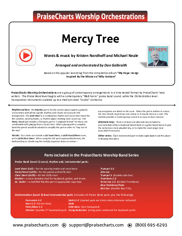 Mercy Tree Orchestration (Lacey Sturm)