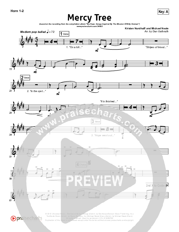 Mercy Tree French Horn 1/2 (Lacey Sturm)