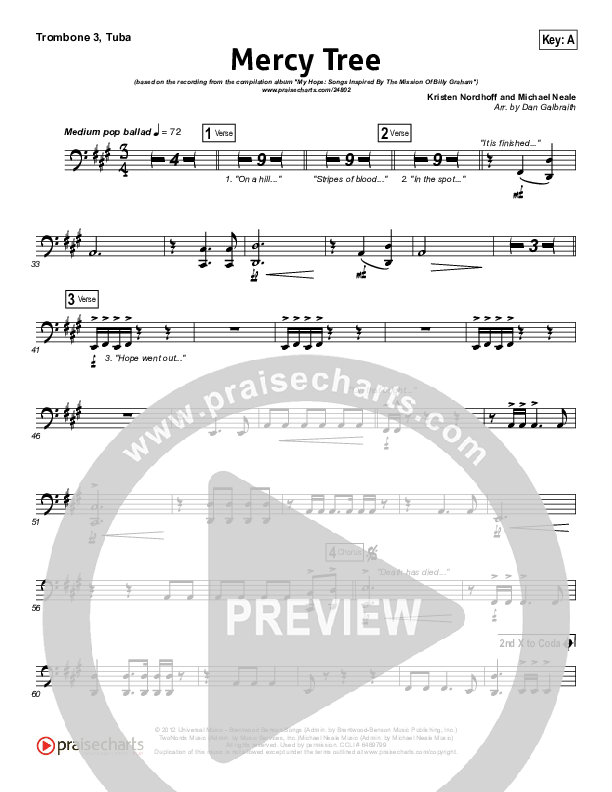 Mercy Tree Trombone 3/Tuba (Lacey Sturm)