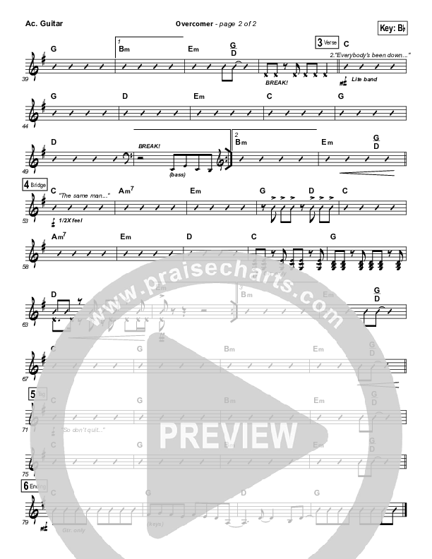 Overcomer Acoustic Guitar (Mandisa)