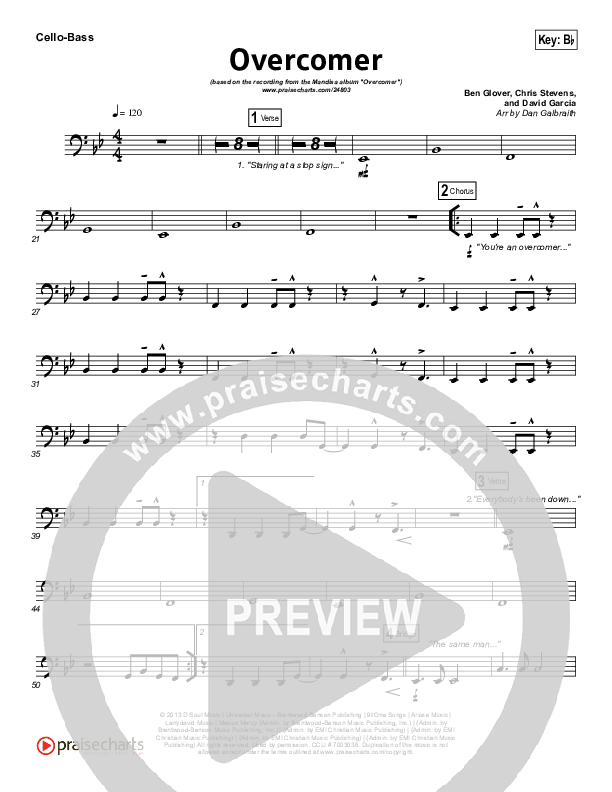 Overcomer Cello/Bass (Mandisa)