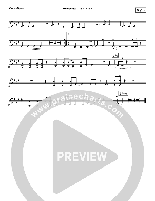 Overcomer Cello/Bass (Mandisa)