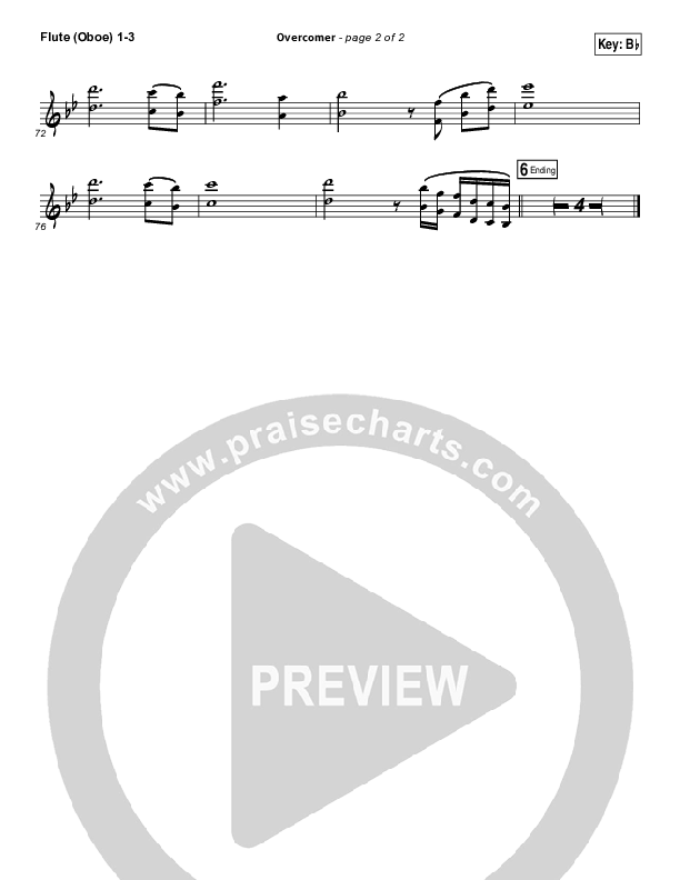 Overcomer Flute/Oboe 1/2/3 (Mandisa)