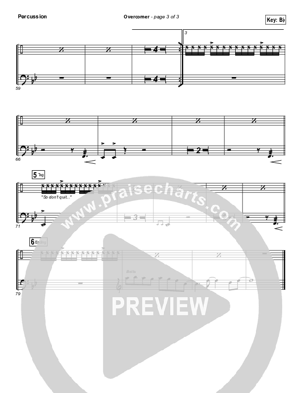 Overcomer Percussion (Mandisa)