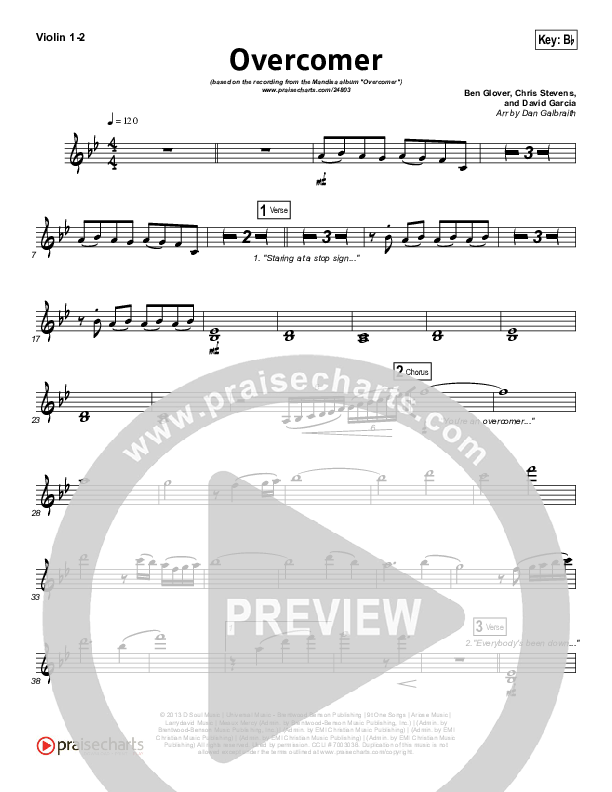 Overcomer Violin 1/2 (Mandisa)