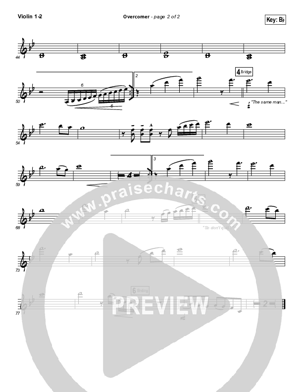 Overcomer Violin 1/2 (Mandisa)