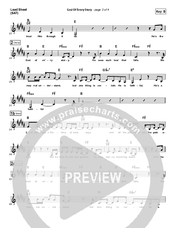 God Of Every Story Lead (SAT) (Laura Story)