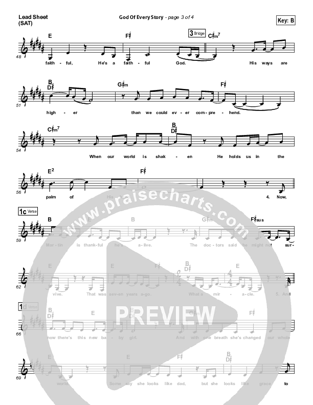 God Of Every Story Lead (SAT) (Laura Story)