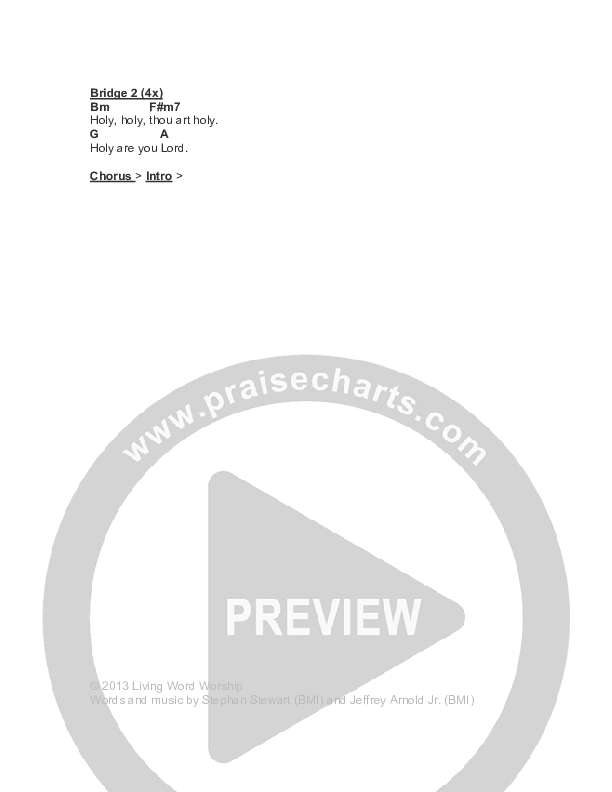 Be Lifted Up Chord Chart (Living Word Worship)