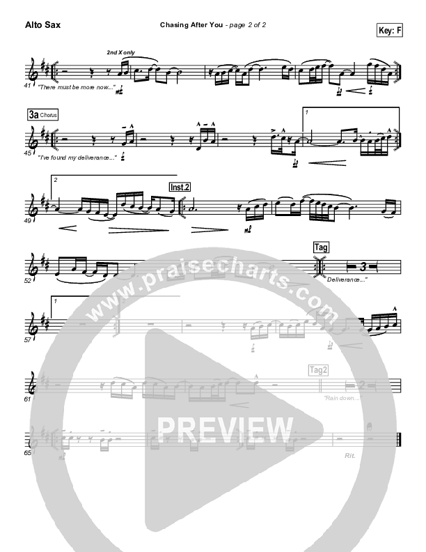 Chasing After You Alto Sax (Bethany Music / Jonathan Stockstill)