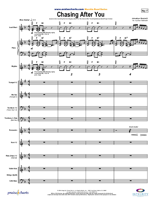 Chasing After You Orchestration (Bethany Music / Jonathan Stockstill)