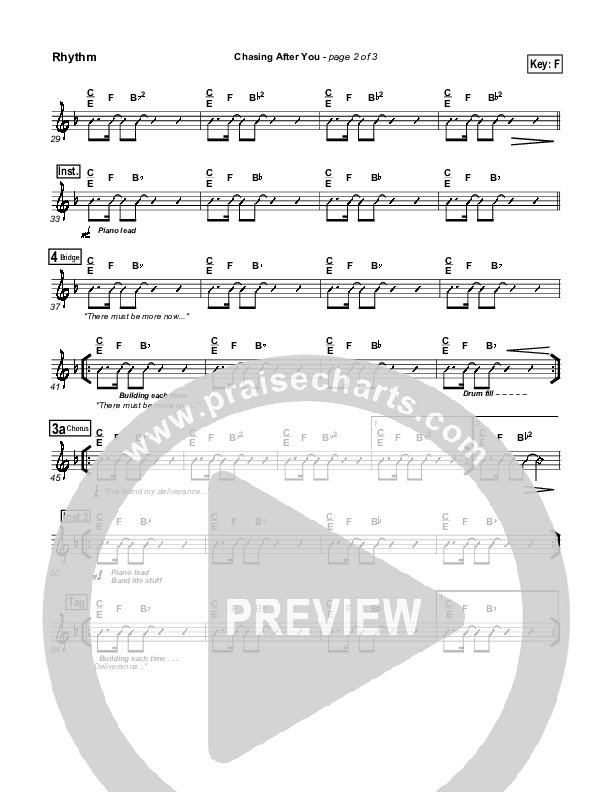 Chasing After You Rhythm Chart (Bethany Music / Jonathan Stockstill)