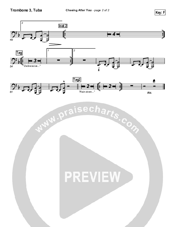 Chasing After You Trombone 3/Tuba (Bethany Music / Jonathan Stockstill)