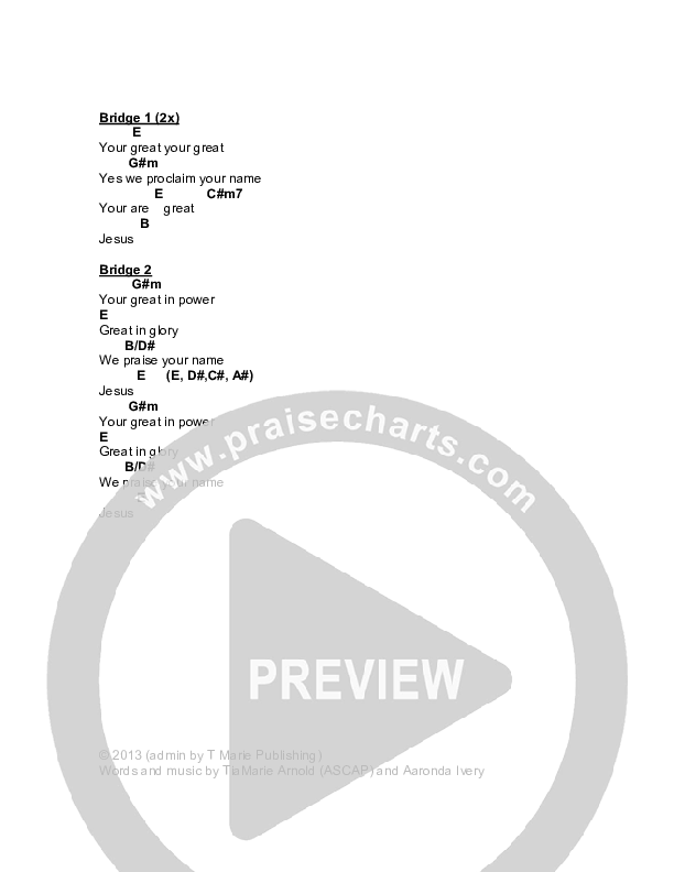 His Name Great Chords & Lyrics (Living Word Worship)