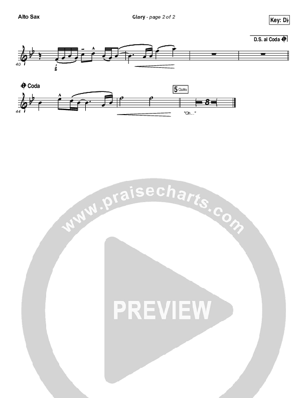 Glory Alto Sax (Phil Wickham)