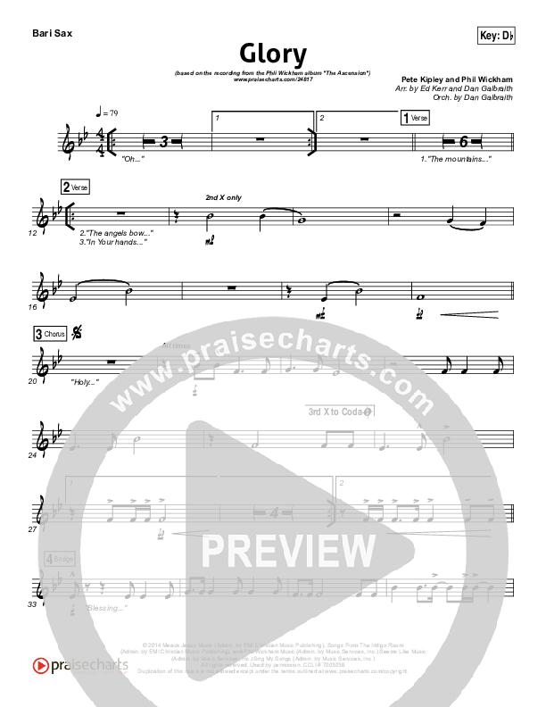Glory Bari Sax (Phil Wickham)