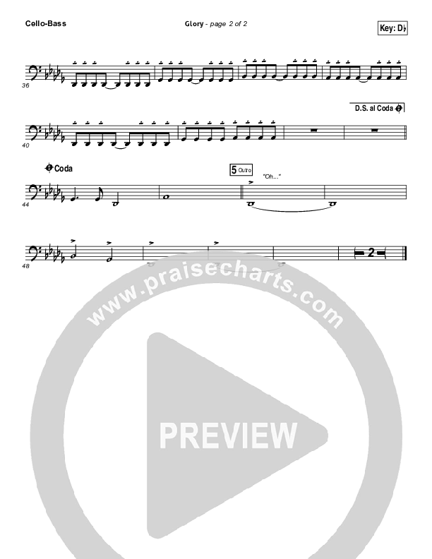 Glory Cello/Bass (Phil Wickham)