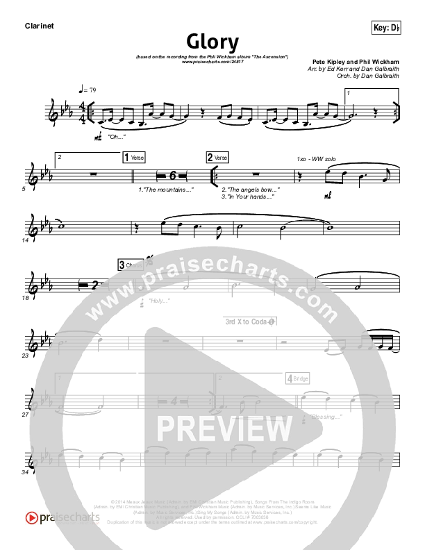 Glory Clarinet (Phil Wickham)